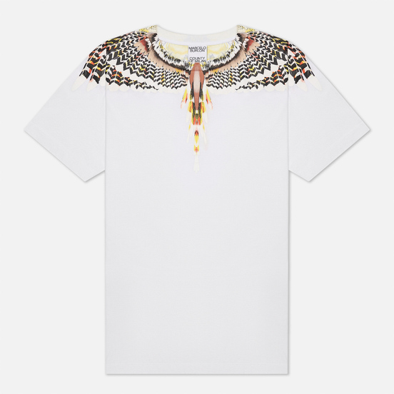 Мужская футболка Marcelo Burlon Grizzly Wings Regular White/Yellow