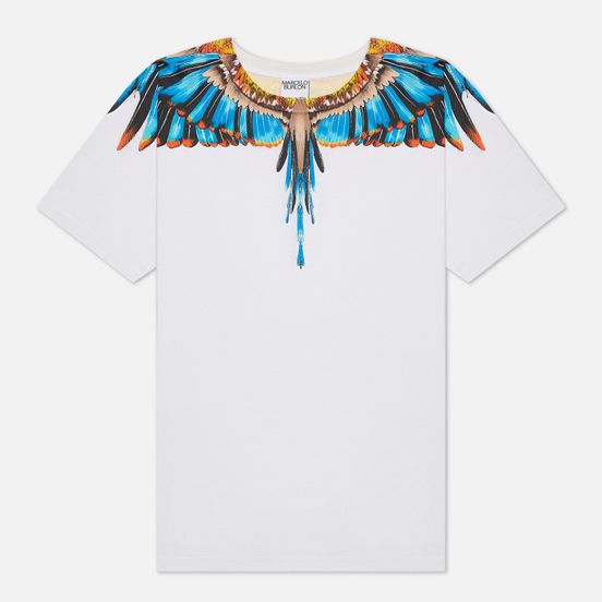 Мужская футболка Marcelo Burlon Grizzly Wings Regular White/Light Blue