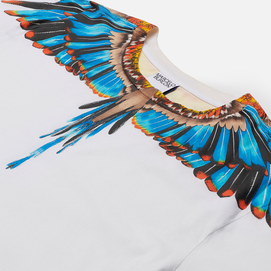 Мужская футболка Marcelo Burlon Grizzly Wings Regular White/Light Blue