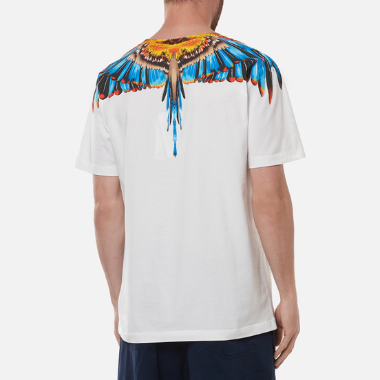 Мужская футболка Marcelo Burlon Grizzly Wings Regular White/Light Blue