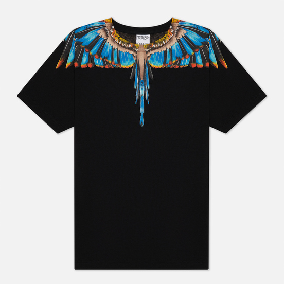 Мужская футболка Marcelo Burlon Grizzly Wings Regular Black/Light Blue