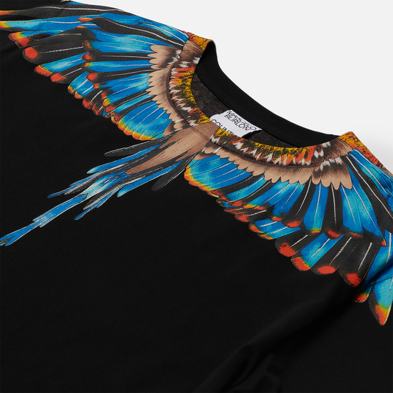 Мужская футболка Marcelo Burlon Grizzly Wings Regular Black/Light Blue