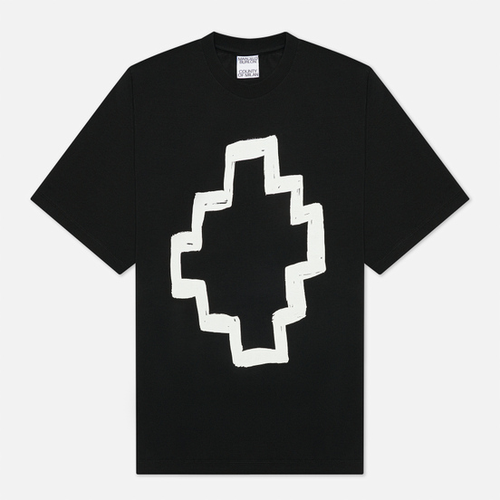 Мужская футболка Marcelo Burlon Tempera Cross Over Black/White