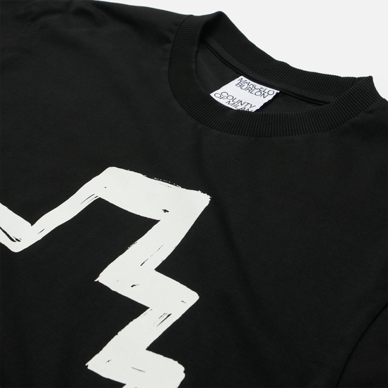 Мужская футболка Marcelo Burlon Tempera Cross Over Black/White