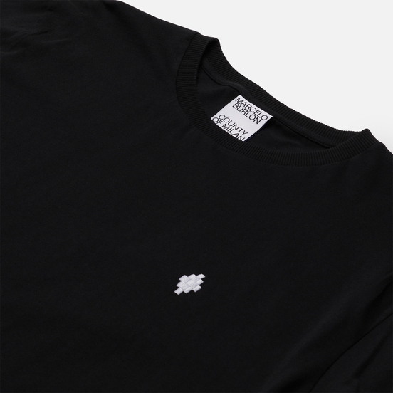 Мужская футболка Marcelo Burlon Cross Basic Neck Black/White