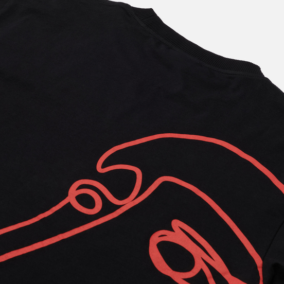 Мужской лонгслив Marcelo Burlon One Face Basic Black/Red