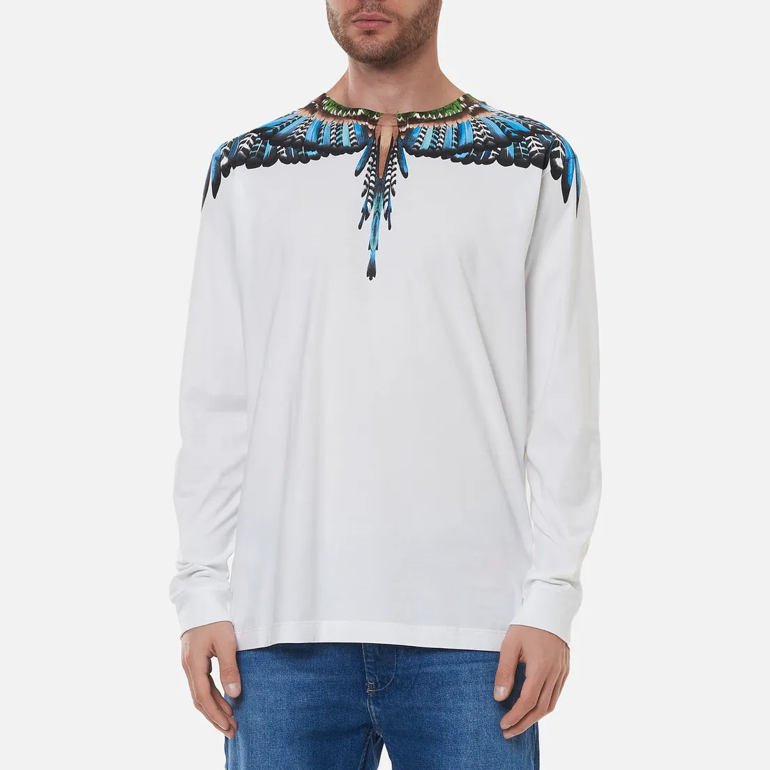 Marcelo Burlon Мужской лонгслив Grizzly Wings Regular