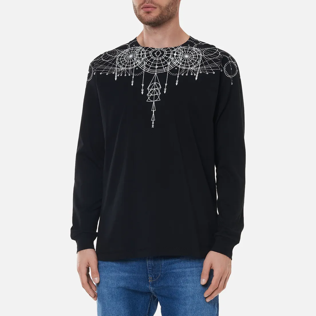 Marcelo Burlon Мужской лонгслив Astral Wings Regular