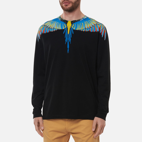 Мужской лонгслив Marcelo Burlon Birds Wings Regular Black/Blue