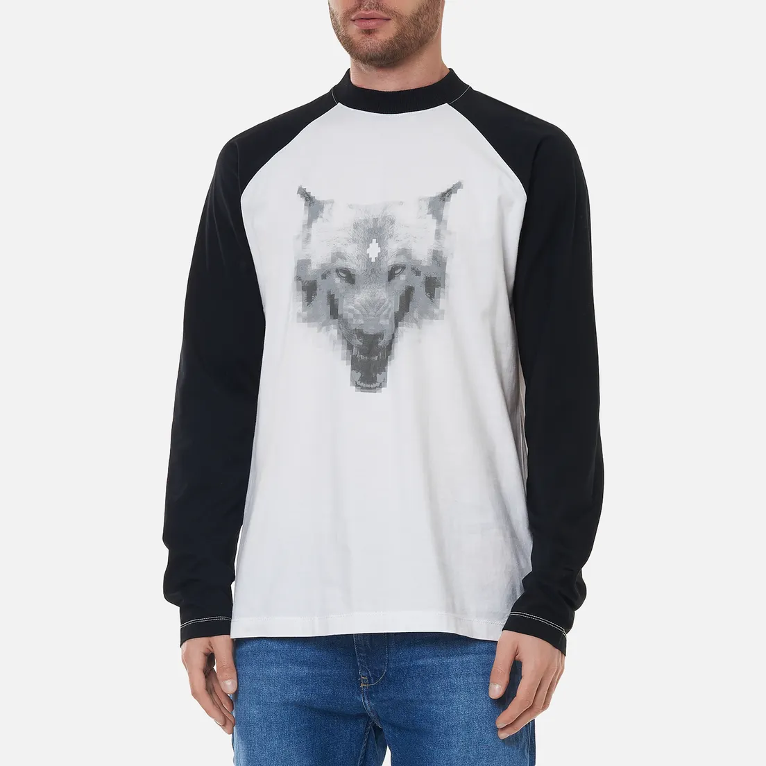 Marcelo Burlon Мужской лонгслив Cross Wolf Baseball