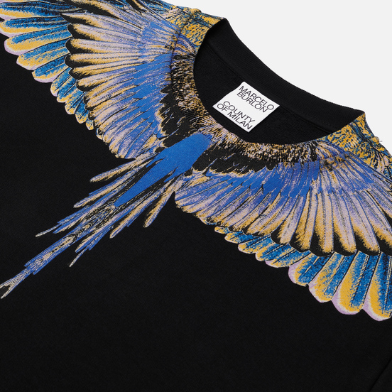 Мужская толстовка Marcelo Burlon Wings Regular Crewneck Black/Pink