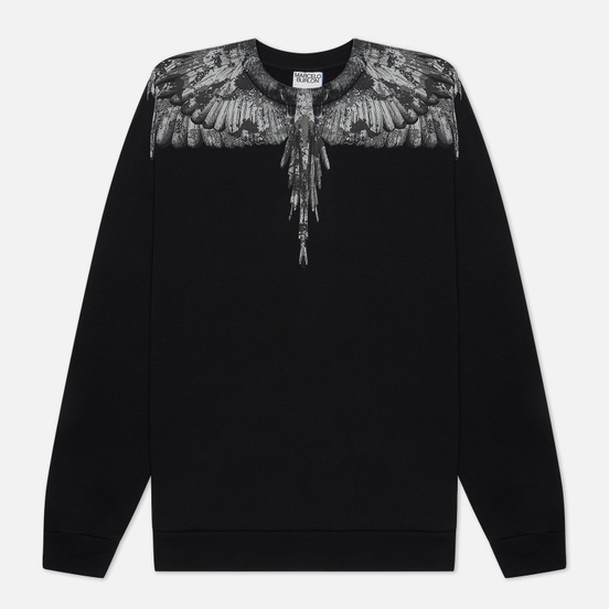 Мужская толстовка Marcelo Burlon Camou Wings Regular Crewneck Black/Dark Grey