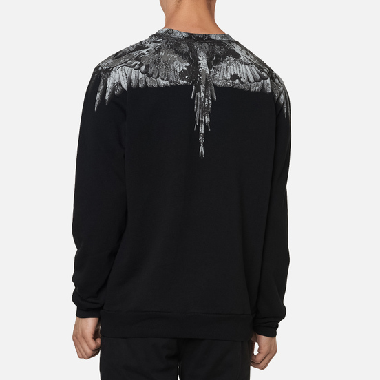 Мужская толстовка Marcelo Burlon Camou Wings Regular Crewneck Black/Dark Grey
