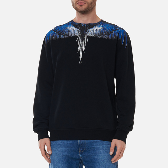 Мужская толстовка Marcelo Burlon Wings Regular Crewneck Black/Blue