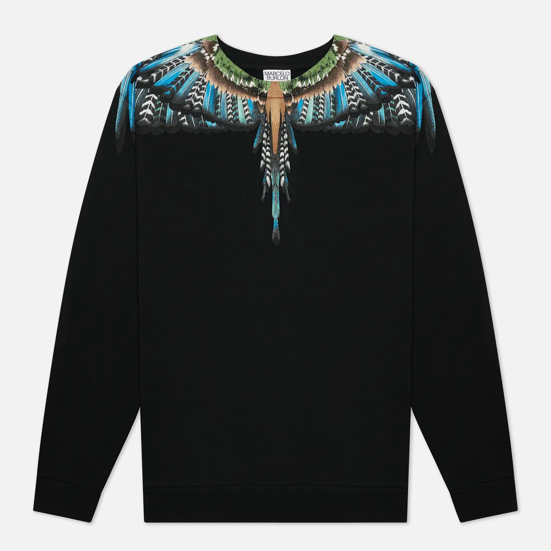 Marcelo Burlon Мужская толстовка Grizzly Wings Regular Crewneck
