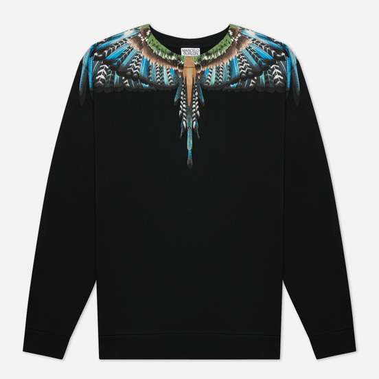 Мужская толстовка Marcelo Burlon Grizzly Wings Regular Crewneck Black/Light Blue