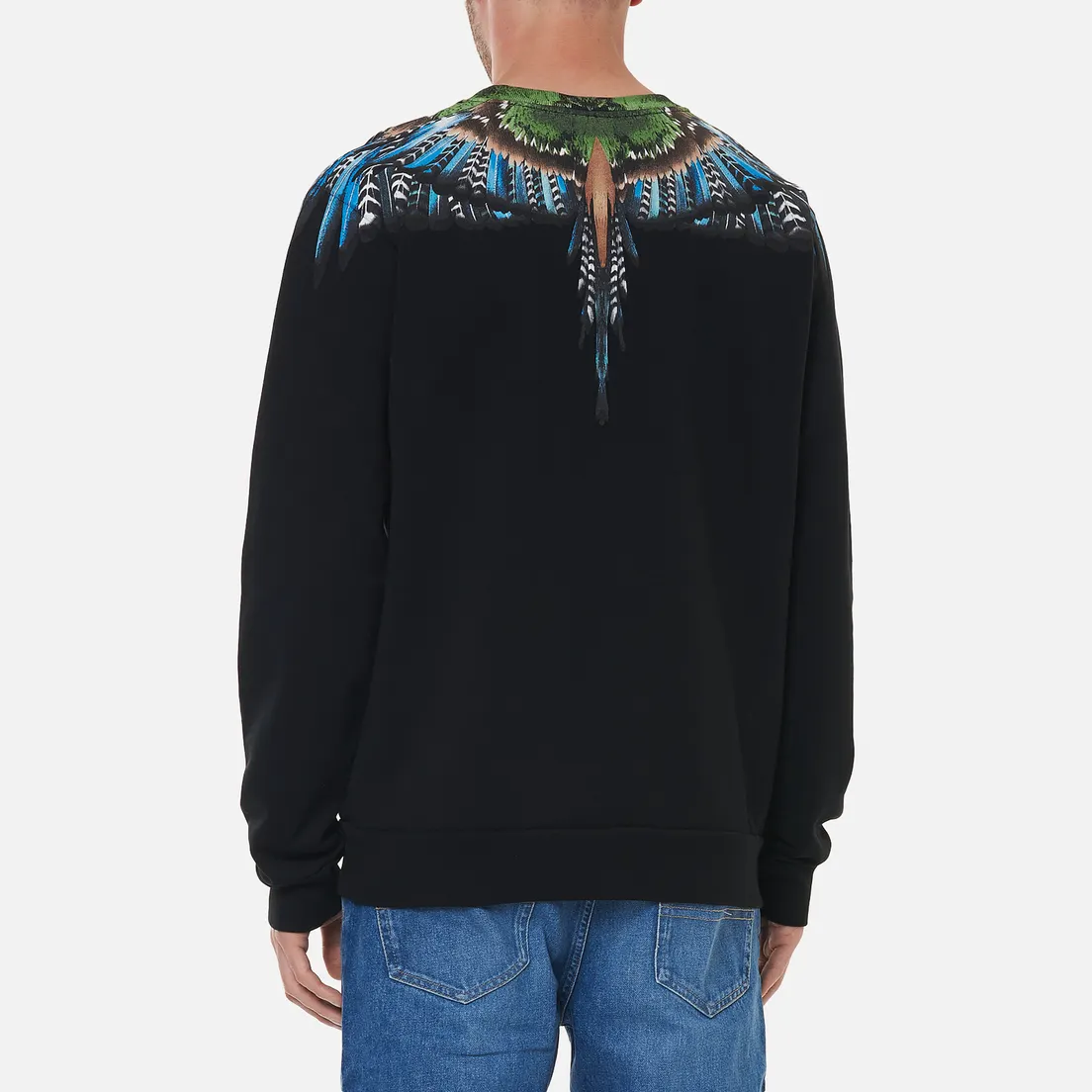 Marcelo Burlon Мужская толстовка Grizzly Wings Regular Crewneck