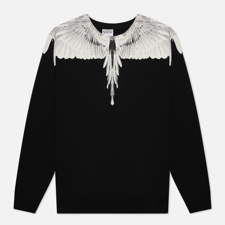 Мужская толстовка Marcelo Burlon Wings Regular Crewneck, цвет чёрный, размер M