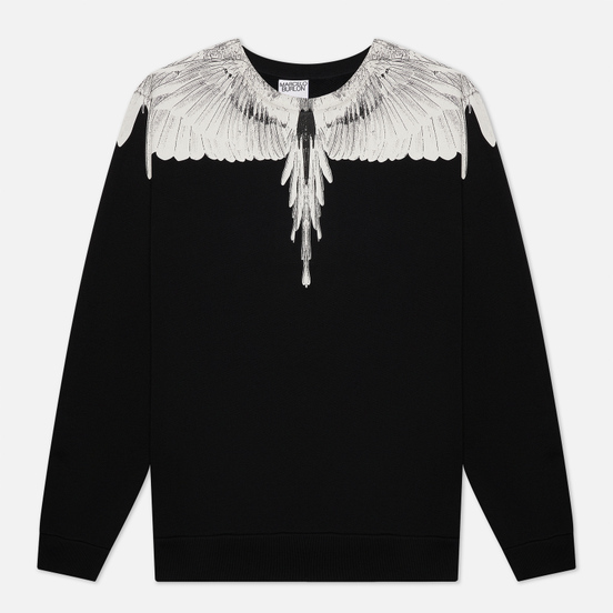 Мужская толстовка Marcelo Burlon Wings Regular Crewneck Black/White