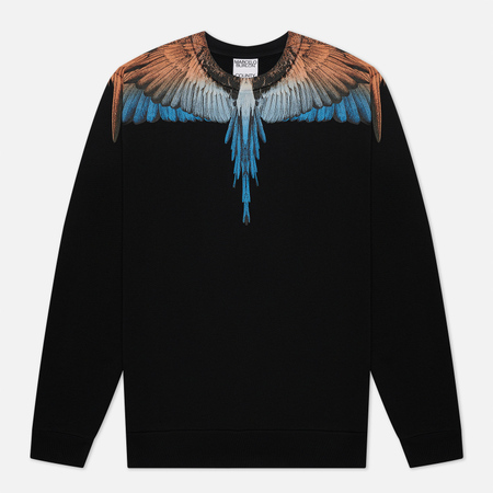 Мужская толстовка Marcelo Burlon Wings Regular Crewneck, цвет чёрный, размер M