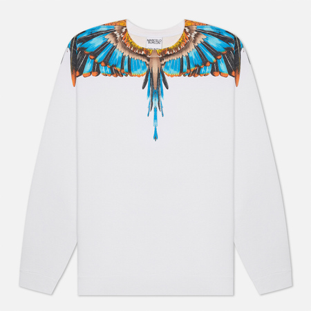 Мужская толстовка Marcelo Burlon Grizzly Wings Regular Crewneck, цвет белый, размер L