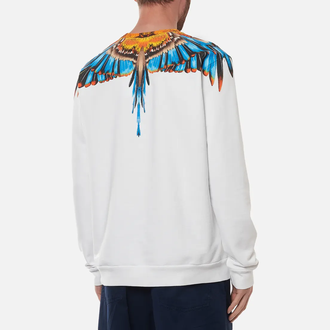 Marcelo Burlon Мужская толстовка Grizzly Wings Regular Crewneck
