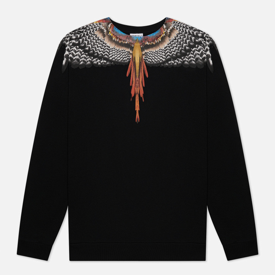 Мужская толстовка Marcelo Burlon Grizzly Wings Regular Crewneck Black/Orange
