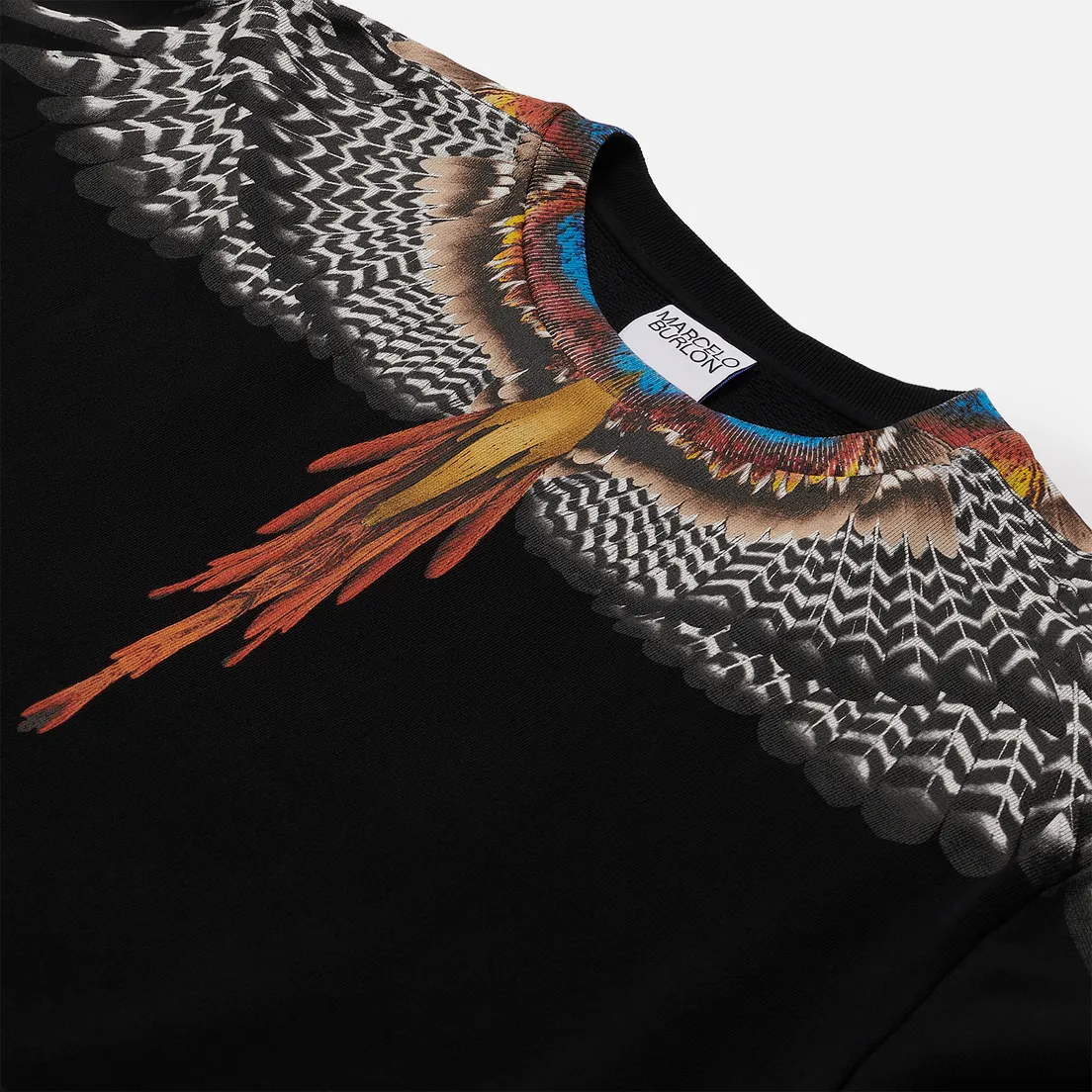 Marcelo Burlon Мужская толстовка Grizzly Wings Regular Crewneck