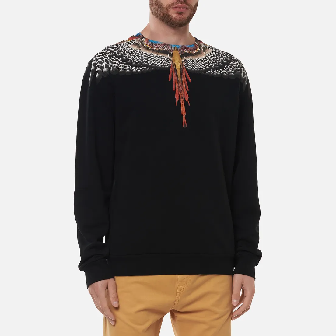 Marcelo Burlon Мужская толстовка Grizzly Wings Regular Crewneck