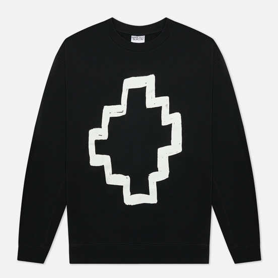Мужская толстовка Marcelo Burlon Tempera Cross Over Crewneck Black/White
