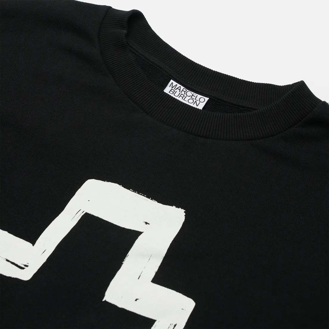 Marcelo Burlon Мужская толстовка Tempera Cross Over Crewneck