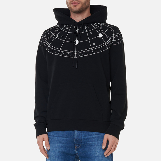 Мужская толстовка Marcelo Burlon Semi Astral Regular Hoodie Black/White