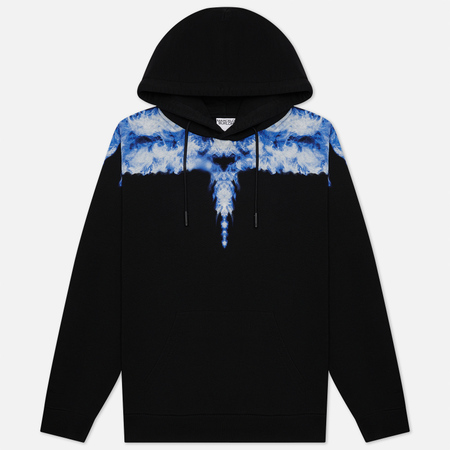 Мужская толстовка Marcelo Burlon Smoke Wings Regular Hoodie, цвет чёрный, размер S