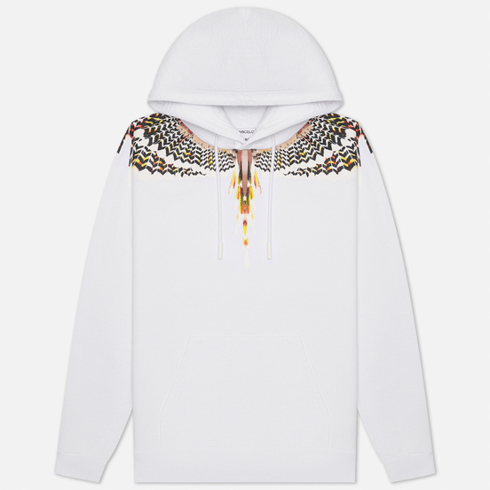 Мужская толстовка Marcelo Burlon Grizzly Wings Regular Hoodie White/Yellow