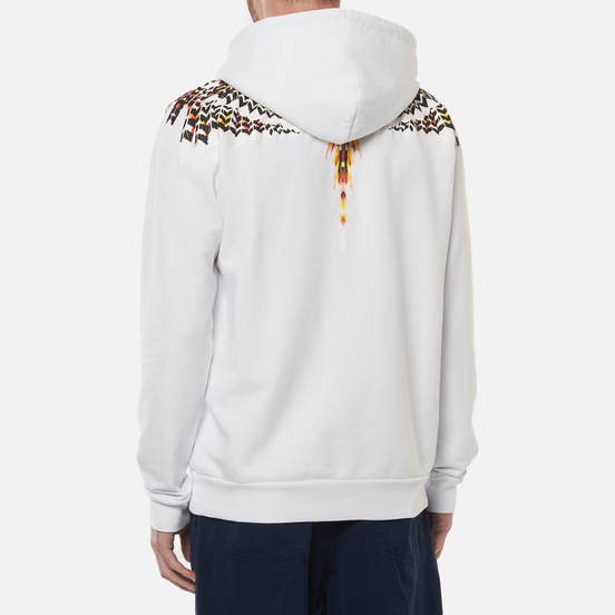 Мужская толстовка Marcelo Burlon Grizzly Wings Regular Hoodie White/Yellow