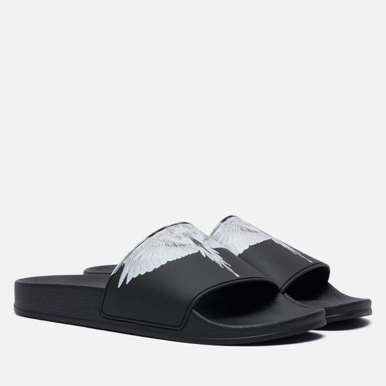 Мужские сланцы Marcelo Burlon Wings Slider Black/White
