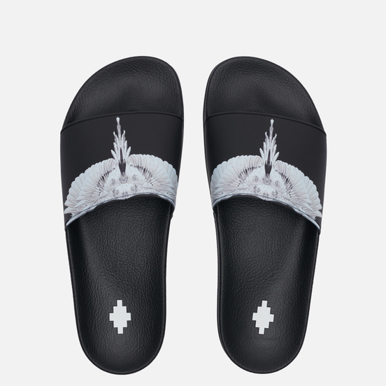 Мужские сланцы Marcelo Burlon Wings Slider Black/White