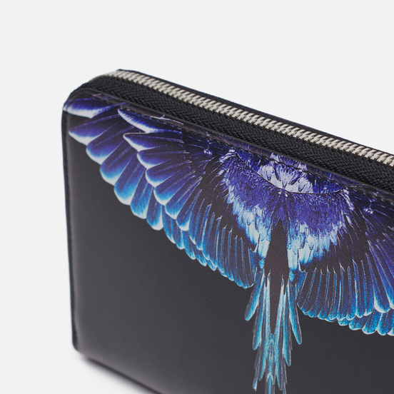 Кошелек Marcelo Burlon Wings Continental Black/Turquoise