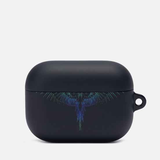 Чехол Marcelo Burlon Wings AirPods Pro Black/Blue Neon