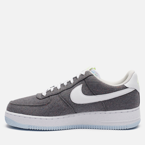 Мужские кроссовки Nike Air Force 1 07 Recycled Canvas Iron Grey/White/Barely Volt