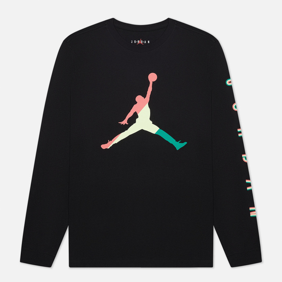 Мужской лонгслив Jordan Sport DNA Crew Black/Hot Punch/Barely Volt