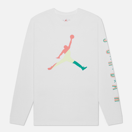 Мужской лонгслив Jordan Sport DNA Crew White/Hot Punch/Barely Volt