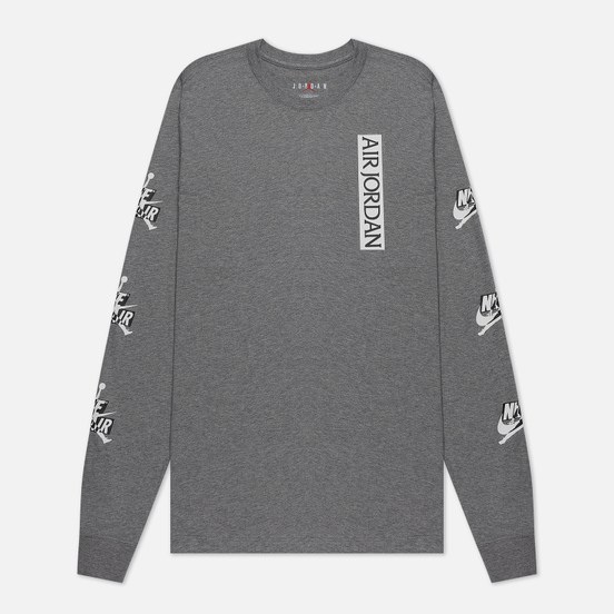 Мужской лонгслив Jordan Jumpman Classics Crew Carbon Heather/White/Black