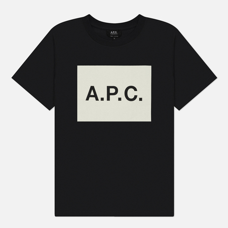 Мужская футболка A.P.C. Vignette A.P.C. GOTS, цвет чёрный, размер XL