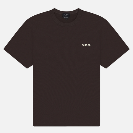 Мужская футболка A.P.C. Boxy Petit V.P.C., цвет коричневый, размер XL