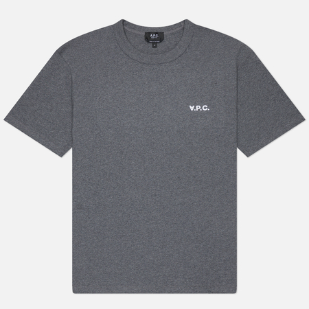 Мужская футболка A.P.C. Boxy Petit V.P.C., цвет серый, размер XXL