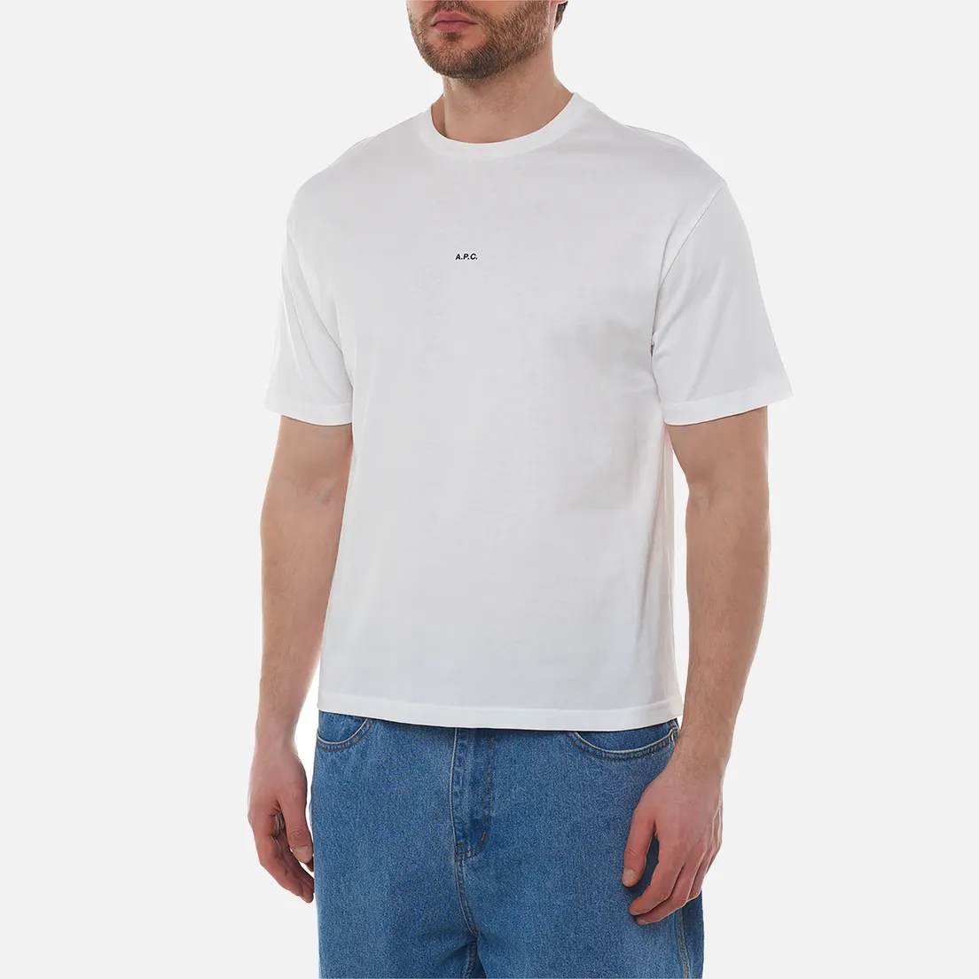 A.P.C. Мужская футболка Boxy Micro Logo GOTS