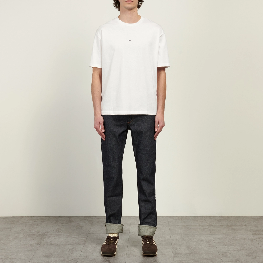 A.P.C. Мужская футболка Boxy Micro Logo GOTS