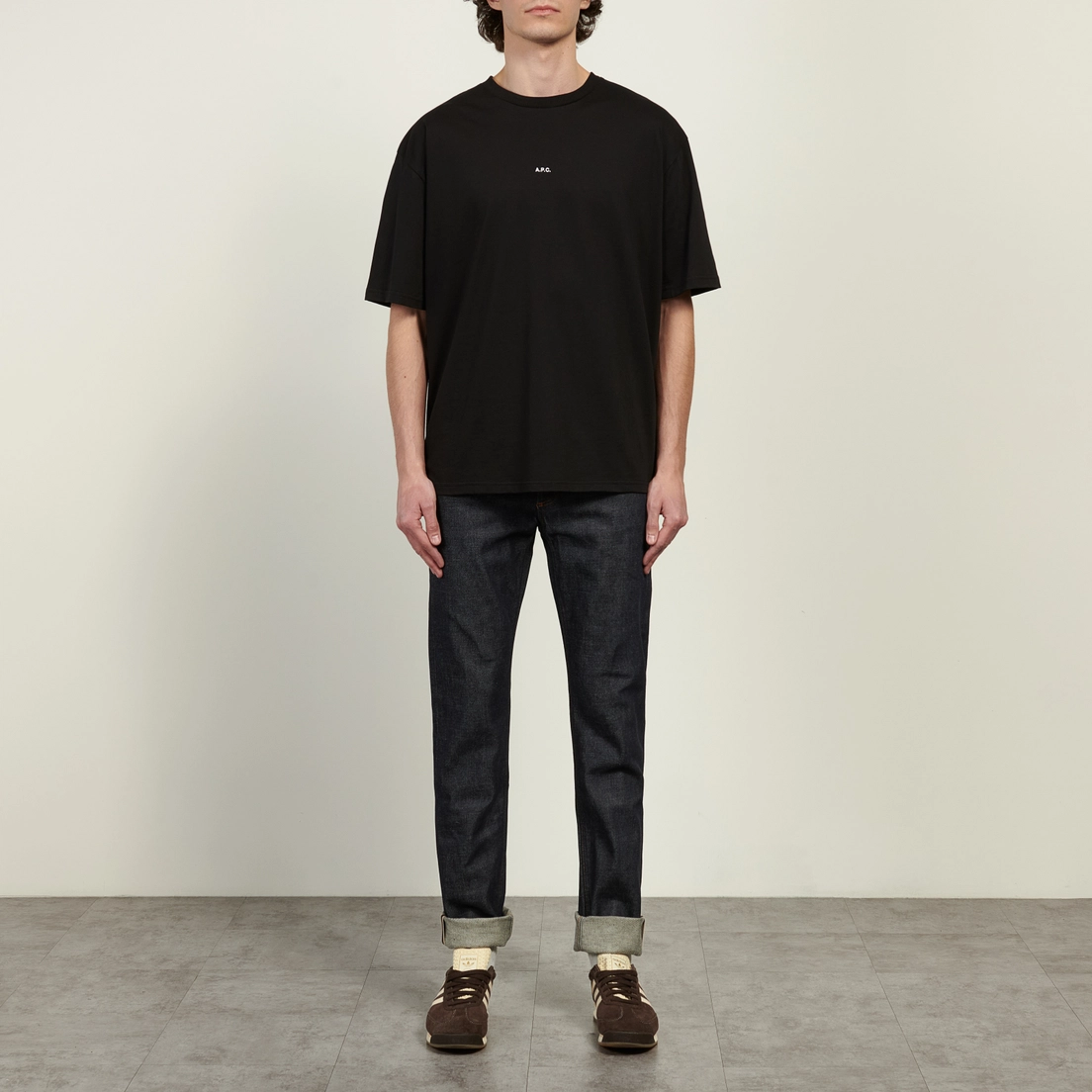 A.P.C. Мужская футболка Boxy Micro Logo GOTS