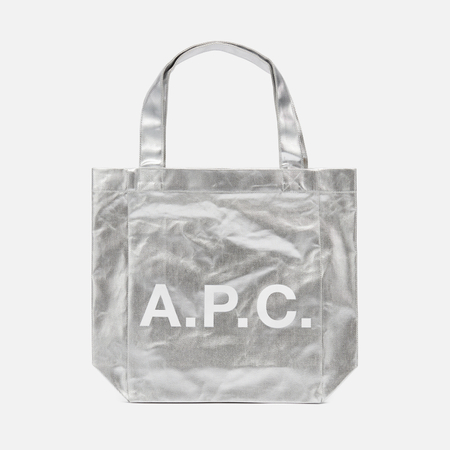 Сумка A.P.C. Lou Small Tote, цвет серебряный